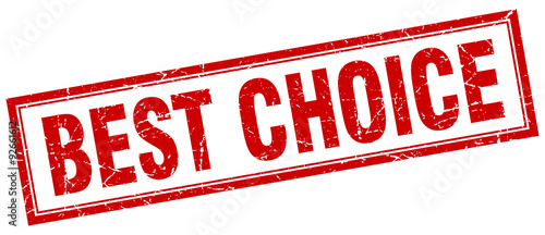 best choice red square grunge stamp on white