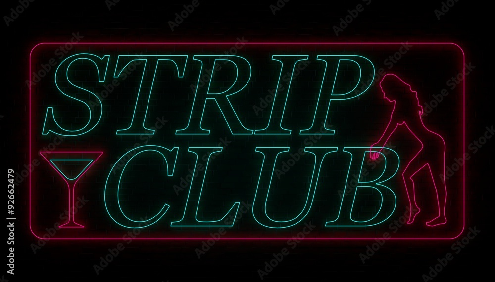 strip club wall neon, two color version