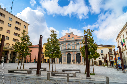 main square in Potenza, Italy photo