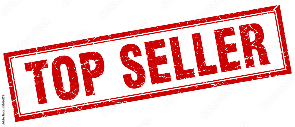 top seller red square grunge stamp on white top seller red square grunge stamp on white