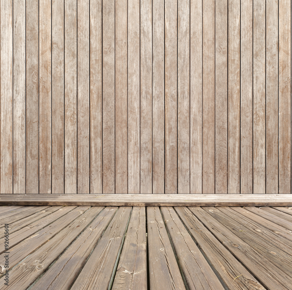 terrasse extérieure avec lambris revêtement mural bois naturel Photos |  Adobe Stock