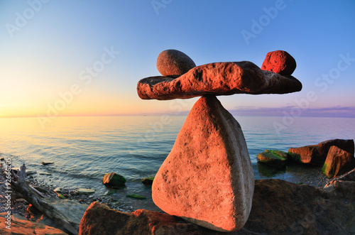 Balance on coast photo