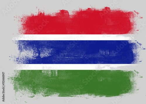 Flag of Gambia painted with brush photo