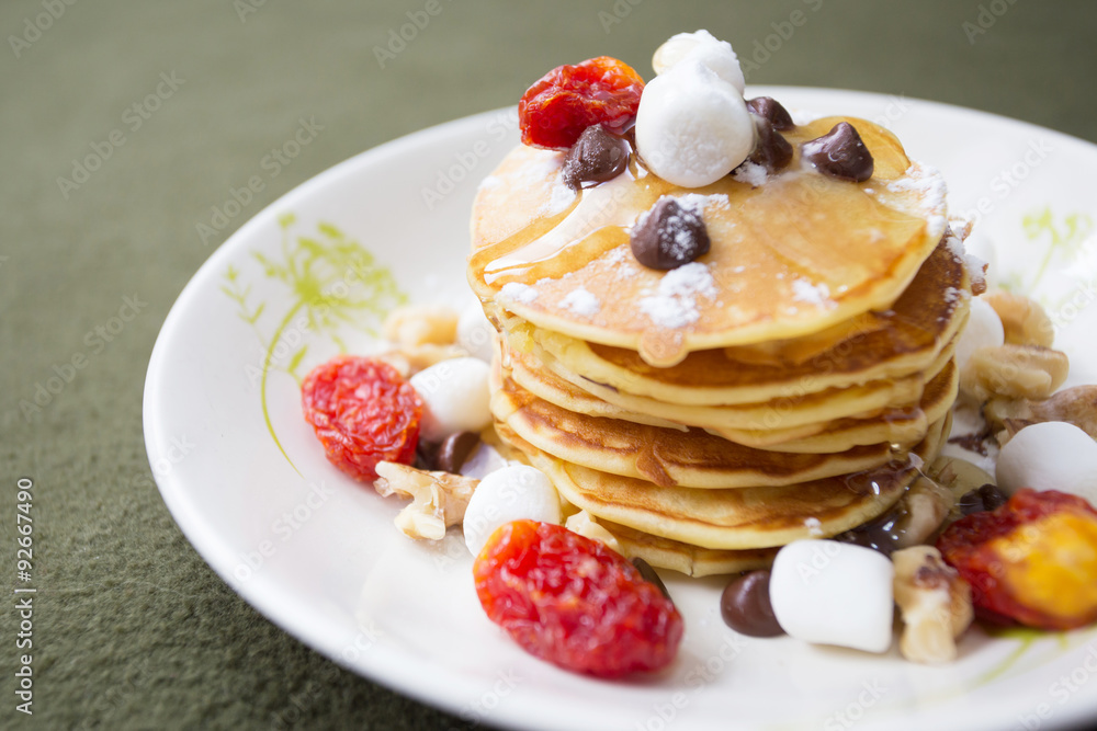 Honey pancakes Honey pancakes