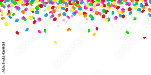 Buntes Konfetti oben