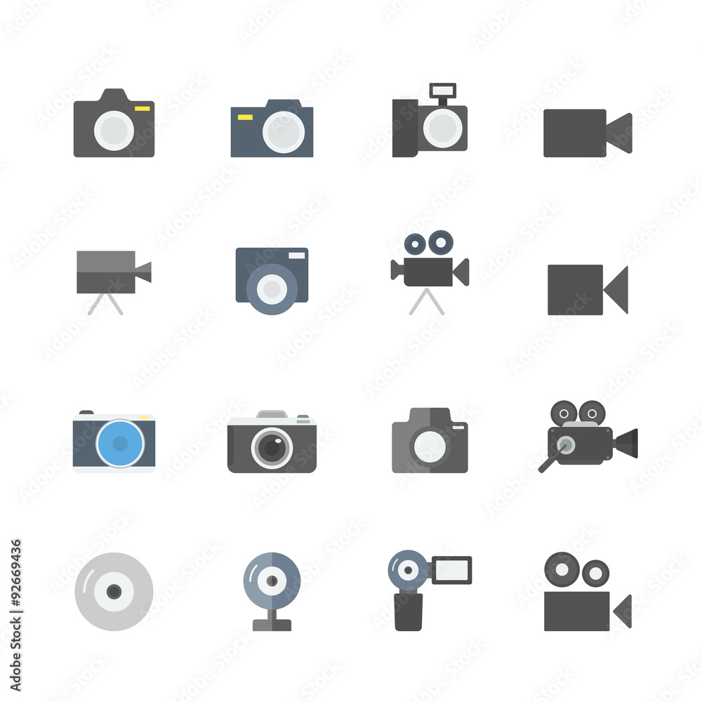 camera icons set camera icons set