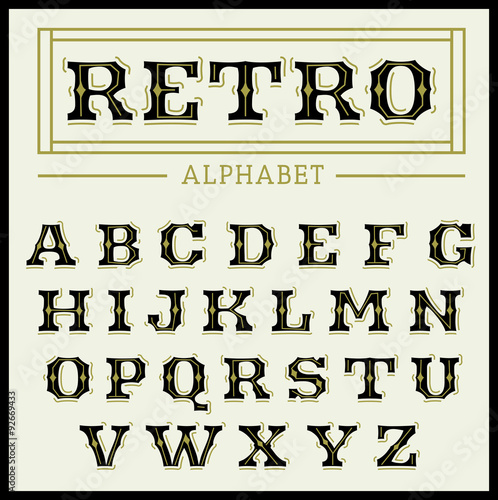 Vintage font set