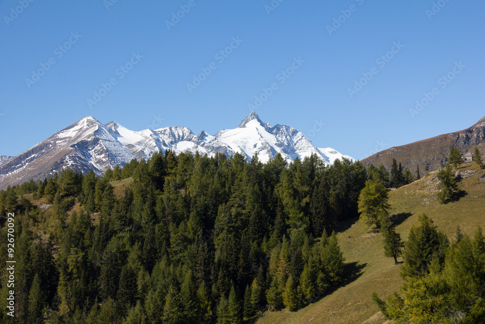 Obraz premium View To Grossglockner Highest Mountain In Austria 3.798m