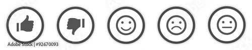 Icons Buttons grey Feedback 