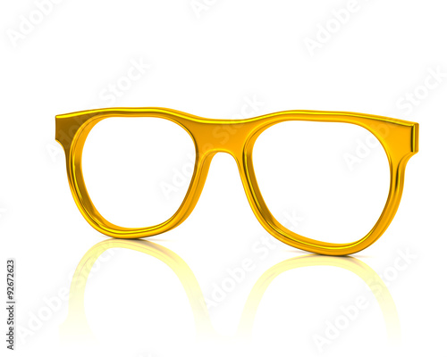 Golden glasses icon