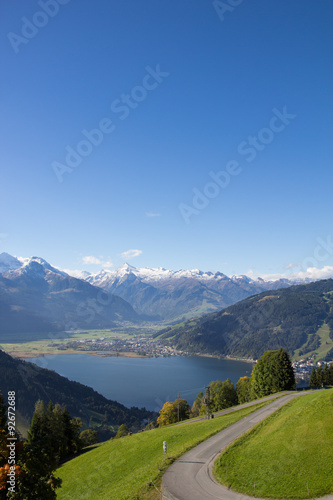 View From Mitterberg To Zell Am See Lake Zell   Kitzsteinhorn