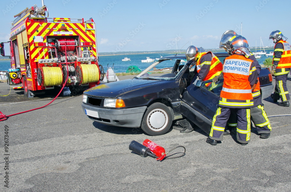 Naklejka premium pompiers
