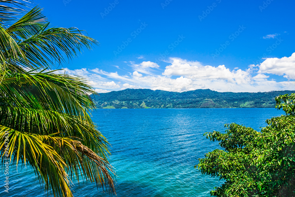 View of Lake Toba in Sumatra, Indonesia View of Lake Toba in Sumatra, Indonesia