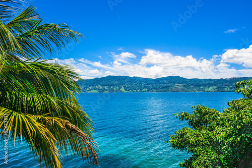 View of Lake Toba in Sumatra  Indonesia