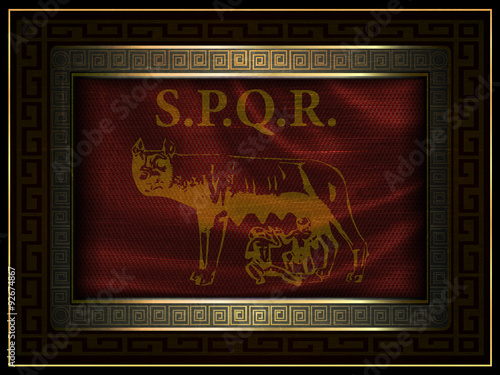 Senatus Populus que Romanus, wolf symbol of Rome