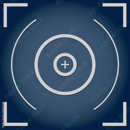 Camera, viewfinder background with cross hair, target mark.