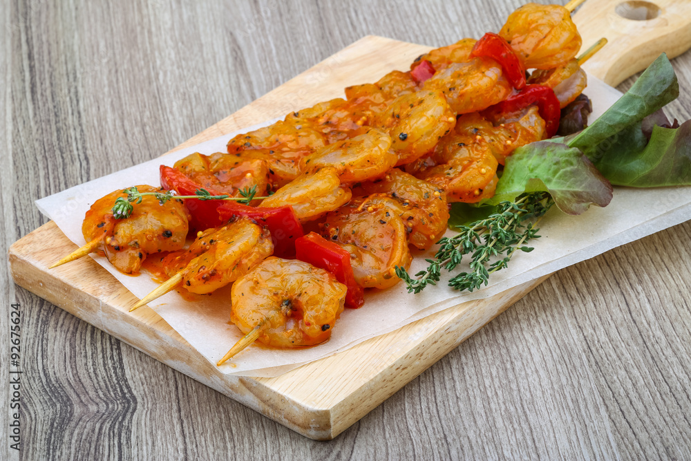 Raw prawn skewer Raw prawn skewer
