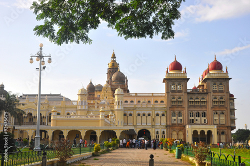 Mysore Palace is a famous landmark and tourist attraction in Mysore, India. photo