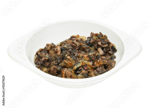 Fried mushrooms with onions
