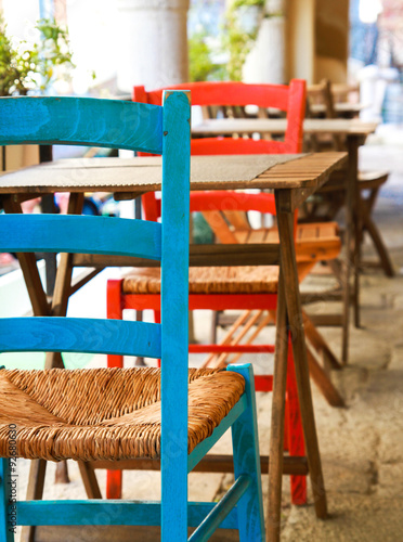 old chairs in a bar