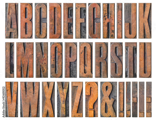 Alte Holzlettern - Alphabet
