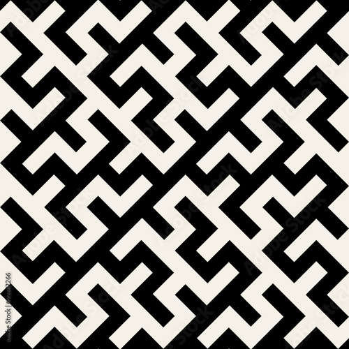 Vector Black and White Maze Ornament Seamless Pattern