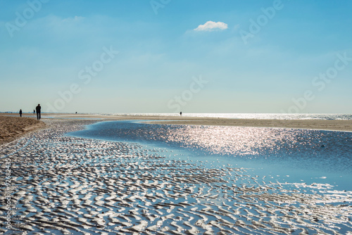 Reflection of sunlight on the surface of the sea  photo