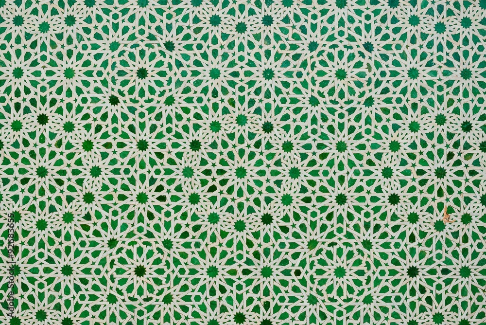 green moroccan tiles Stock Photo | Adobe Stock