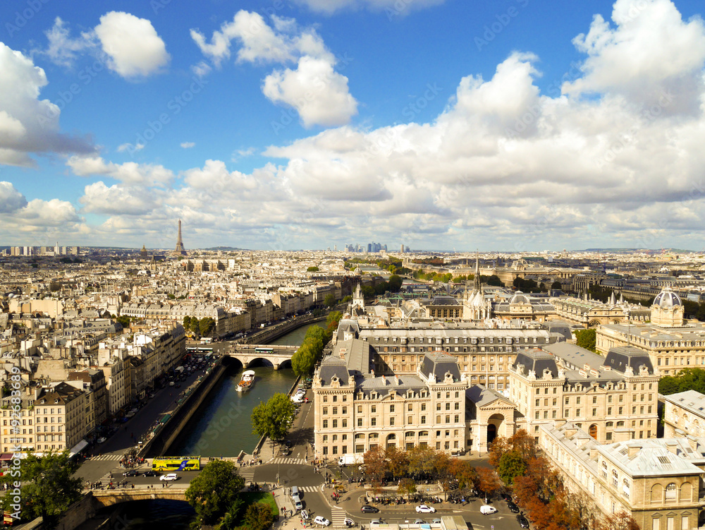 Aerial view Paris, France
