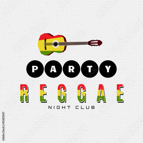 Reggae party insignia  and labels for any use