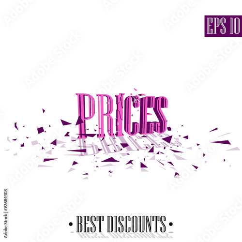 Prices, destroyed letters 3D best discounts