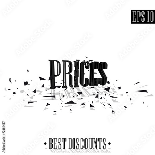 Prices, destroyed letters 3D best discounts