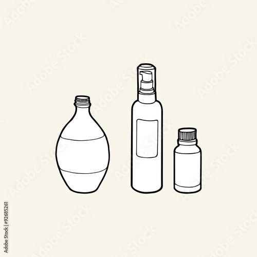 Black & white set of care products 2