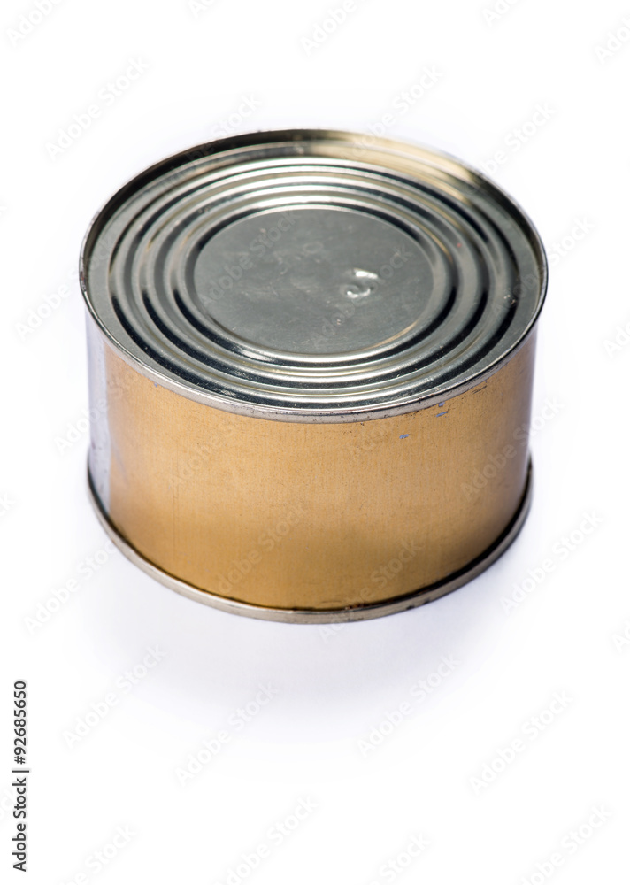 canning tin can on a gray background