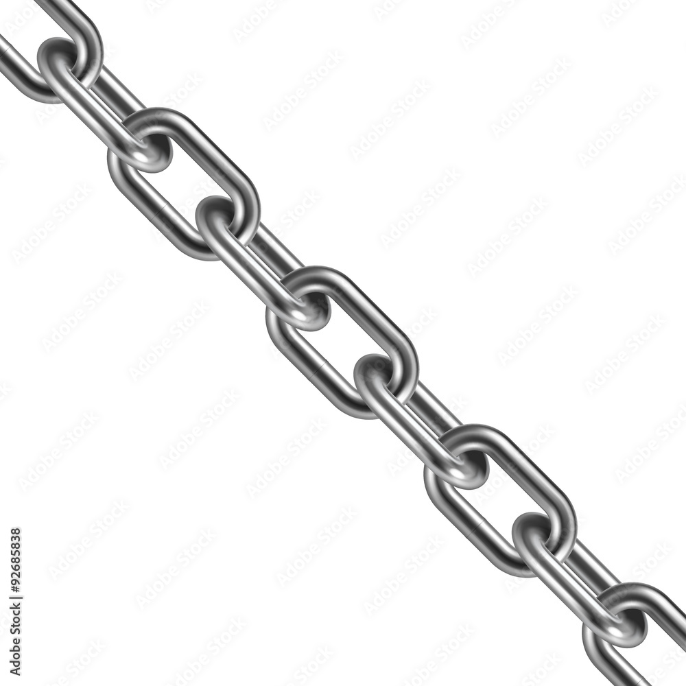 Metal chain 3D. Vector illustration. Metal chain 3D. Vector illustration.