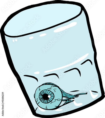 Eyeball Inside Isolated Cup
