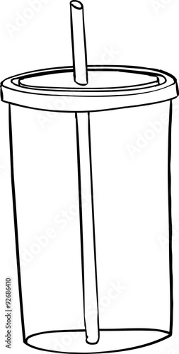 Outlined Empty Drink Container