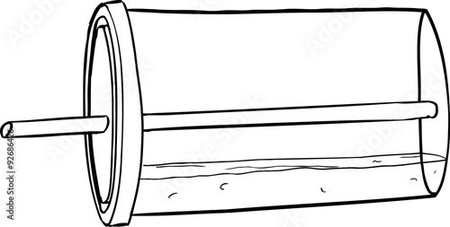 Tipped Over Soda Cup Outline