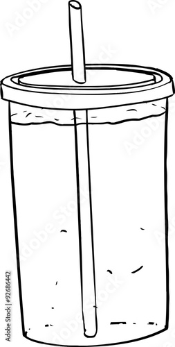 Oversized Soda with Straw