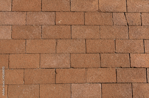 Terracotta paving slabs