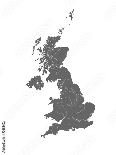 Map of the United Kingdom with rivers.
