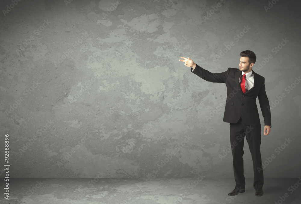 Business person throwing with empty copyspace Business person throwing with empty copyspace