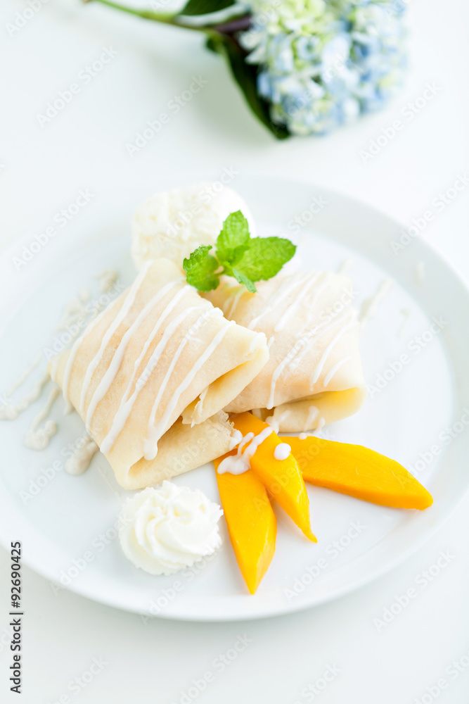 Mango Sticky Rice Crepes Mango Sticky Rice Crepes