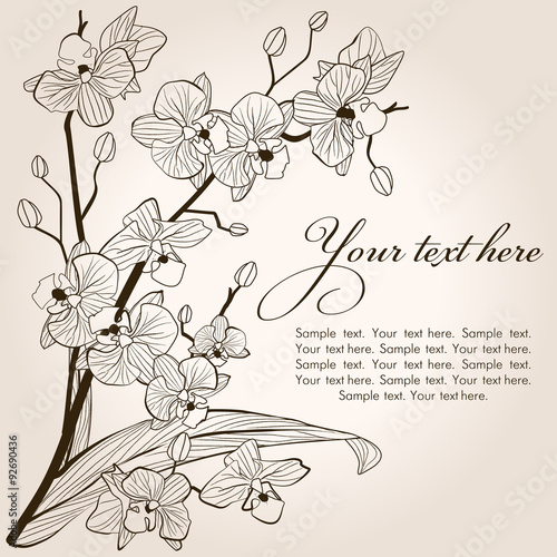 Fototapeta Naklejka Na Ścianę i Meble -  Orchid vintage