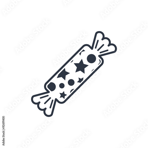 Candy with stars icon