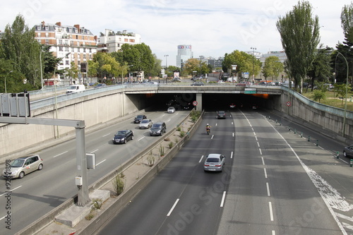 Canvas Print Trafic routier sur le périphérique à Paris