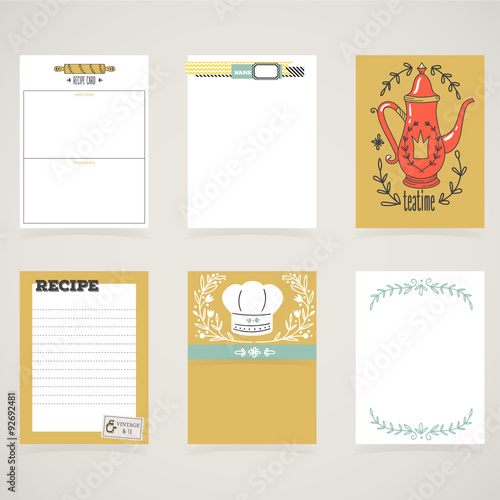Set of 6 creative journaling cards.