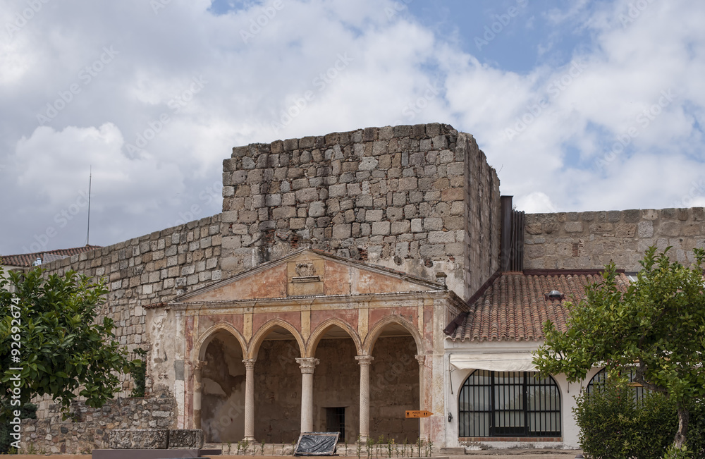 zona monumental del alcazaba de Mérida, España