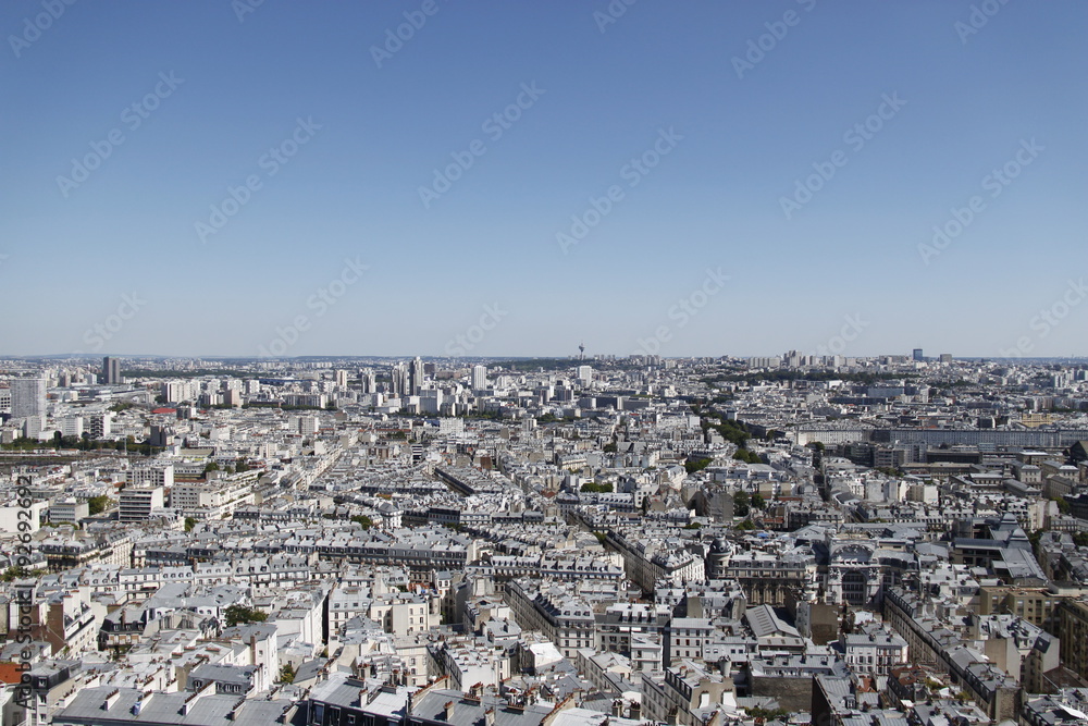 Paysage urbain à Paris, vue depuis le Sacré Cœur