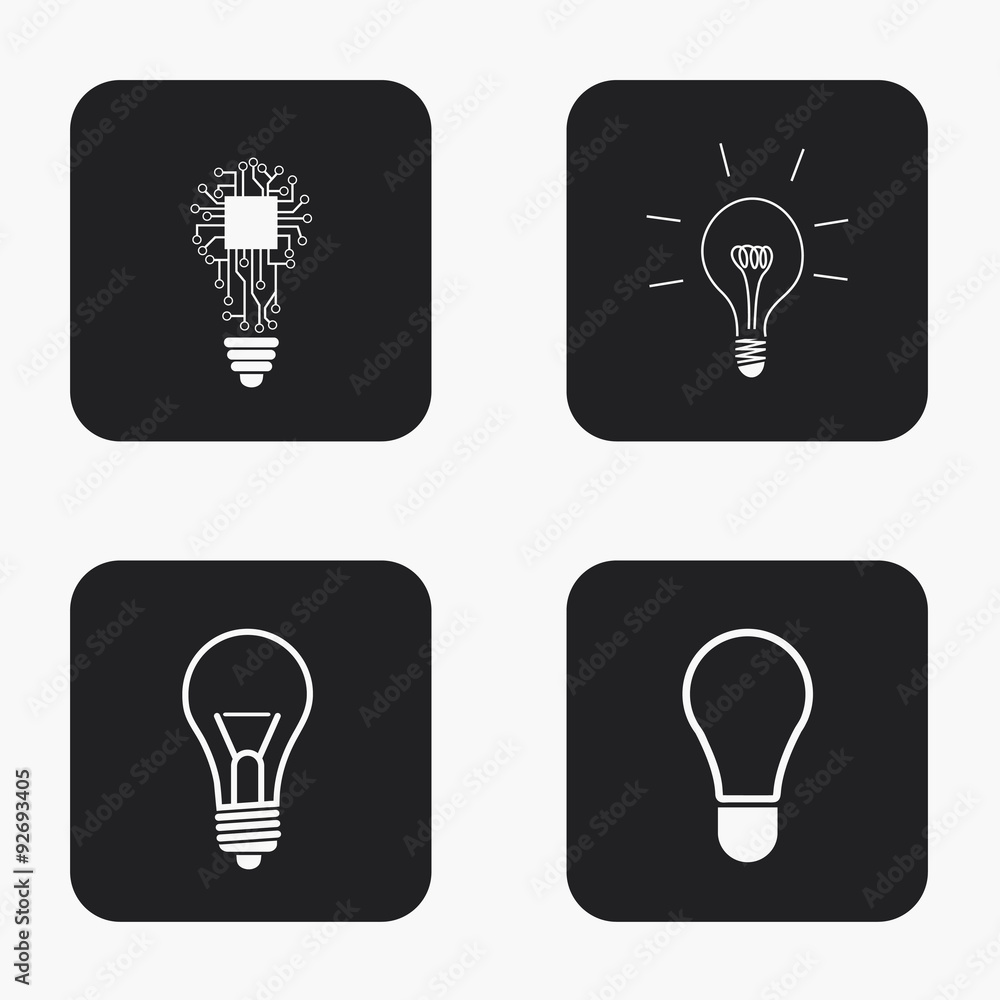 Vector modern idea icons set Vector modern idea icons set